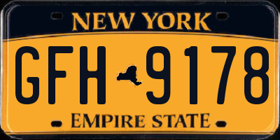 NY license plate GFH9178