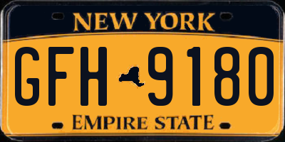 NY license plate GFH9180