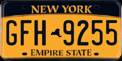 NY license plate GFH9255