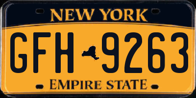 NY license plate GFH9263