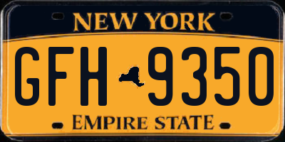 NY license plate GFH9350