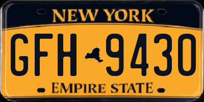 NY license plate GFH9430