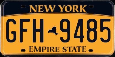 NY license plate GFH9485
