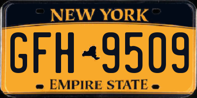 NY license plate GFH9509