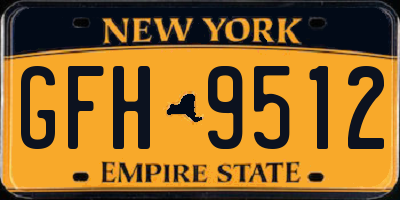 NY license plate GFH9512