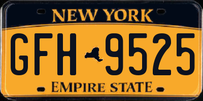 NY license plate GFH9525