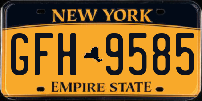 NY license plate GFH9585