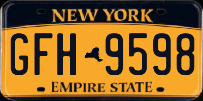 NY license plate GFH9598