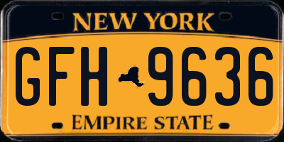 NY license plate GFH9636