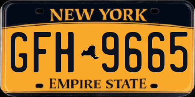 NY license plate GFH9665