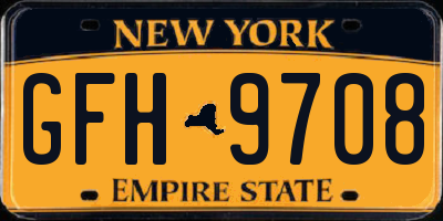 NY license plate GFH9708