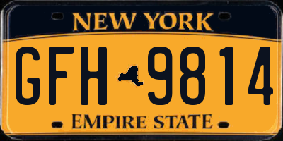 NY license plate GFH9814