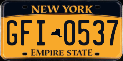 NY license plate GFI0537