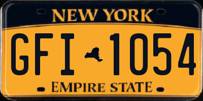NY license plate GFI1054