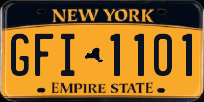 NY license plate GFI1101