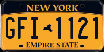 NY license plate GFI1121