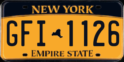 NY license plate GFI1126