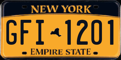NY license plate GFI1201