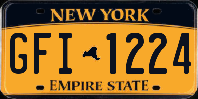 NY license plate GFI1224