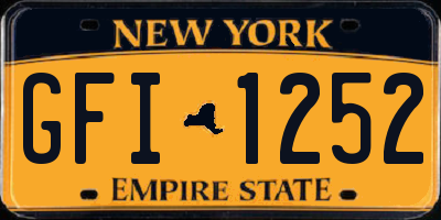 NY license plate GFI1252