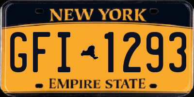 NY license plate GFI1293