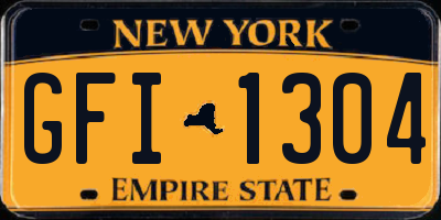 NY license plate GFI1304