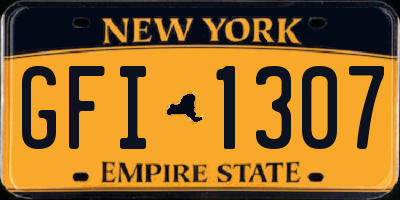 NY license plate GFI1307