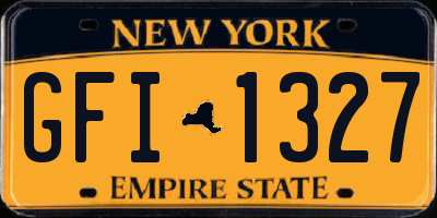 NY license plate GFI1327