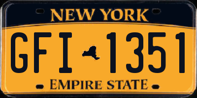 NY license plate GFI1351