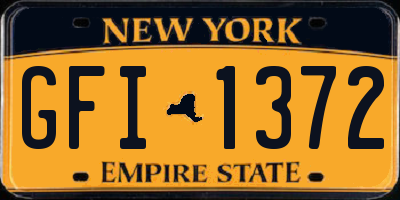 NY license plate GFI1372