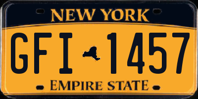 NY license plate GFI1457