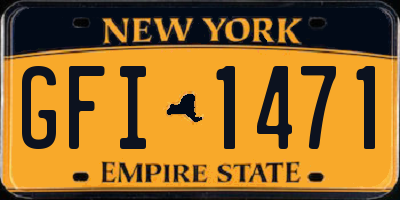 NY license plate GFI1471