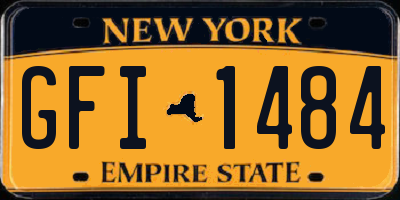 NY license plate GFI1484