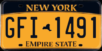 NY license plate GFI1491