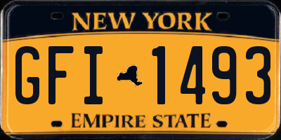 NY license plate GFI1493