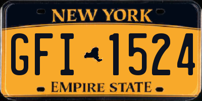 NY license plate GFI1524