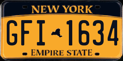 NY license plate GFI1634