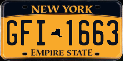 NY license plate GFI1663