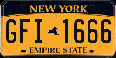 NY license plate GFI1666