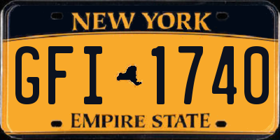 NY license plate GFI1740