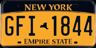 NY license plate GFI1844