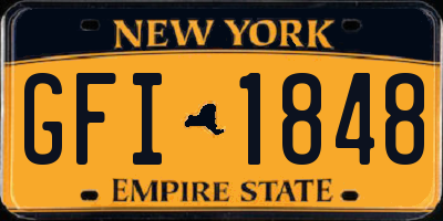 NY license plate GFI1848