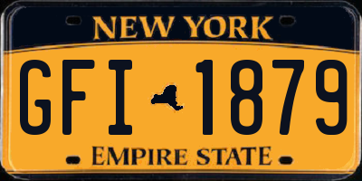 NY license plate GFI1879