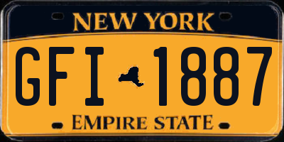 NY license plate GFI1887