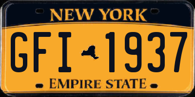 NY license plate GFI1937