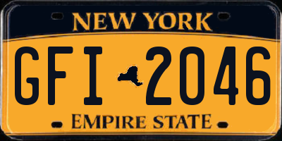 NY license plate GFI2046