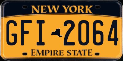 NY license plate GFI2064