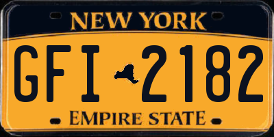 NY license plate GFI2182