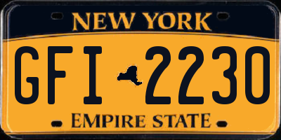 NY license plate GFI2230