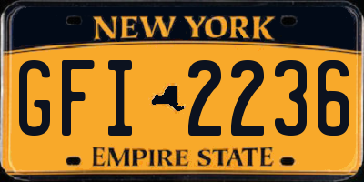 NY license plate GFI2236